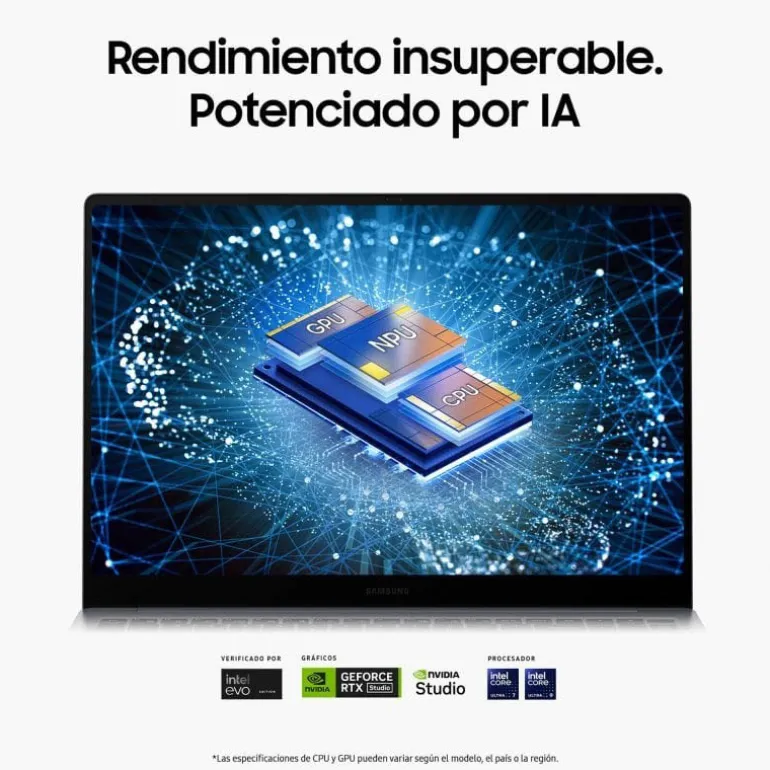 Portátil Samsung Galaxy Book4 Ultra U9-185H RTX 4070 32GB 1TB 16" W11H