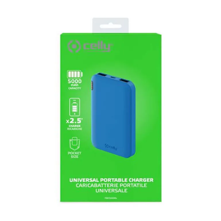 Powerbank Celly 5000mAh Azul