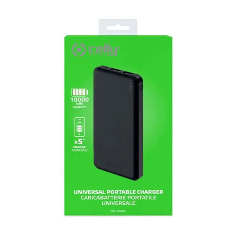 Powerbank Celly 10000mAh Negro