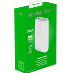 Powerbank Celly Propower 20A 20000mAh 22W Blanco