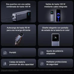 Powerbank Xiaomi BHR9361GL 165W 10000mAh Cable Integrado Gris