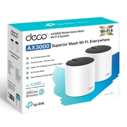 Punto Acceso TP-Link Deco X55 AX3000 Whole-Home Mesh Wi-Fi 6 Dual Pack