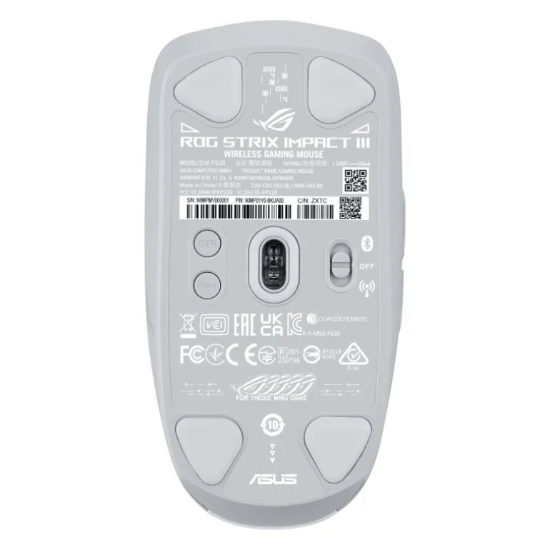 Ratón Asus ROG Strix Impact III Wireless 36000 Dpi Blanco