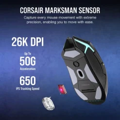 Ratón Corsair Nightsabre 26000 Dpi RGB Wireless