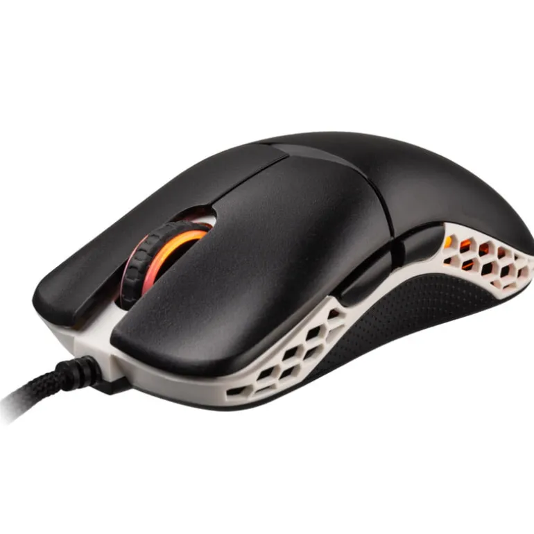 Ratón Ducky Feather Omron Switches 16000 Dpi Negro/Blanco