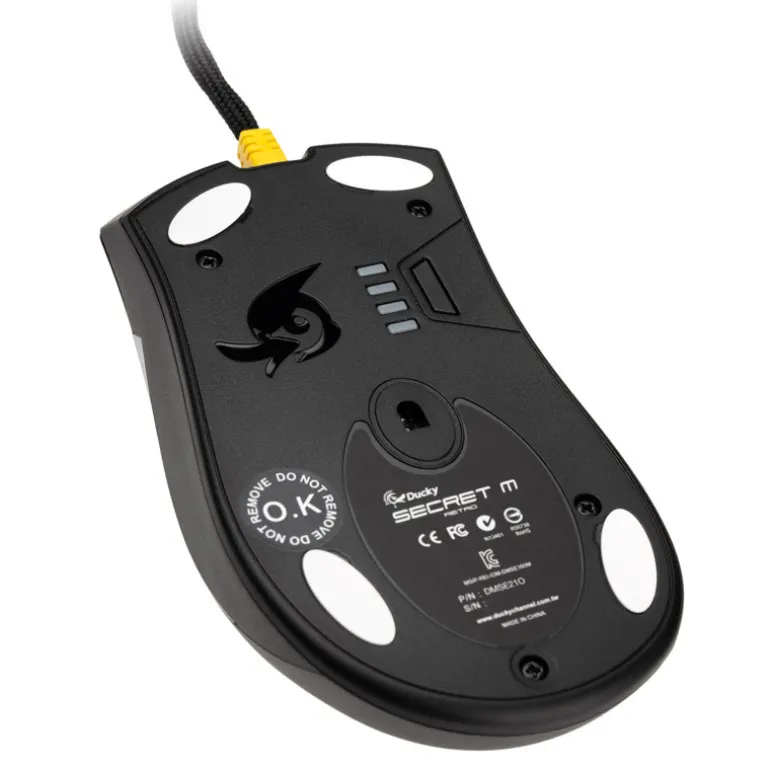 Ratón Ducky Secret M Retro 16000 Dpi Negro