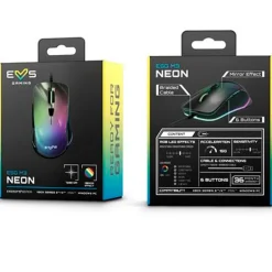 Ratón Energy Sistem ESG M3 Neon 7200 Dpi 135g RGB Negro