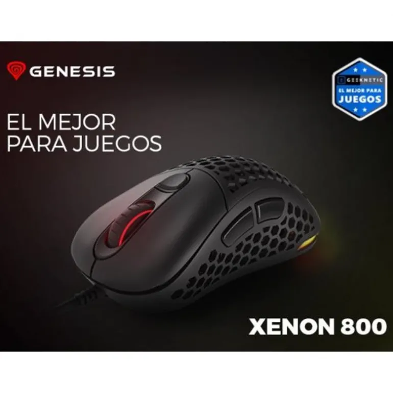 Ratón Genesis Xenon 800 RGB 16000 DPI Negro