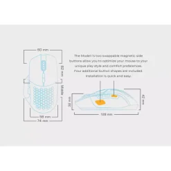 Ratón Glorious PC Gaming Race Model I 19000 Dpi Negro Mate