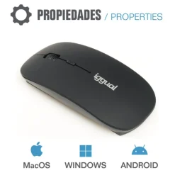 Ratón iggual Bluetooth BOM 1600 Dpi Negro