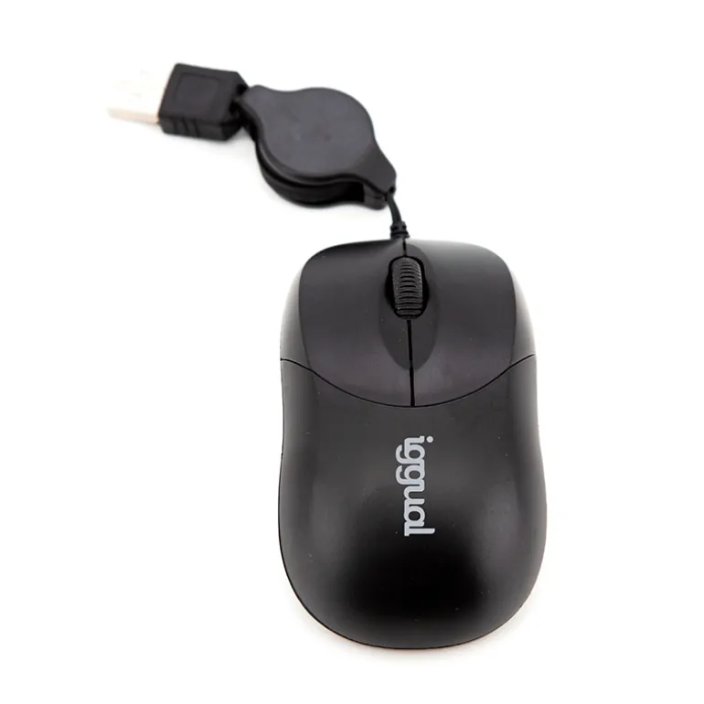 Ratón iggual COM-BASIC 800 Dpi Retractil