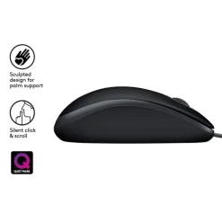 Ratón Logitech B110 1000 Dpi Óptico USB Negro