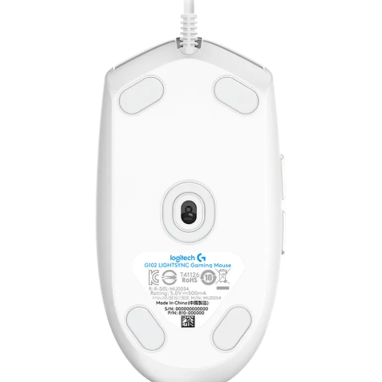 Ratón Logitech G102 Lightsync Gaming 8000 Dpi Blanco