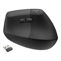 Ratón Logitech Lift For Business Vertical Ergonomic Para Zurdos 4000 Dpi Wireless Negro