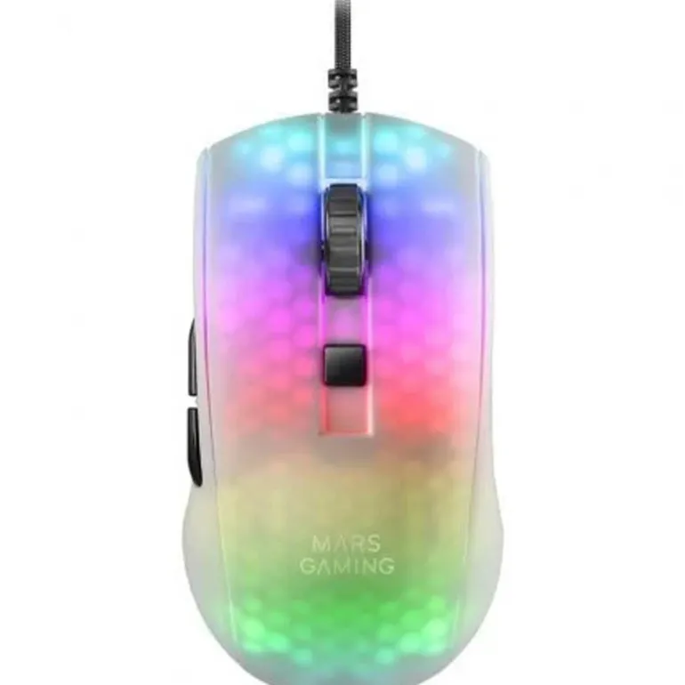 Ratón Mars Gaming MMR 12800 Dpi RGB Chroma Blanco