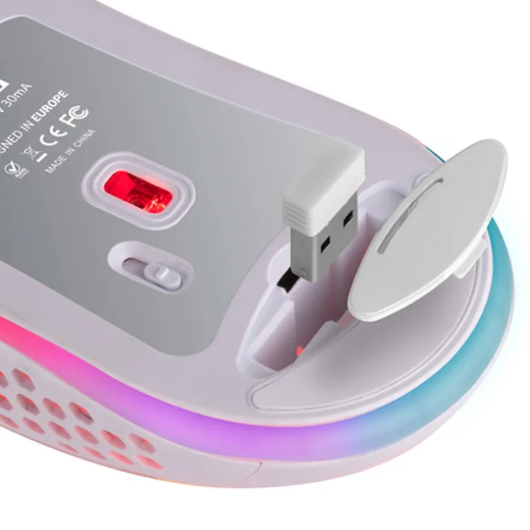 Ratón Mars Gaming MMW3 3200 Dpi 79g Wireless RGB Blanco