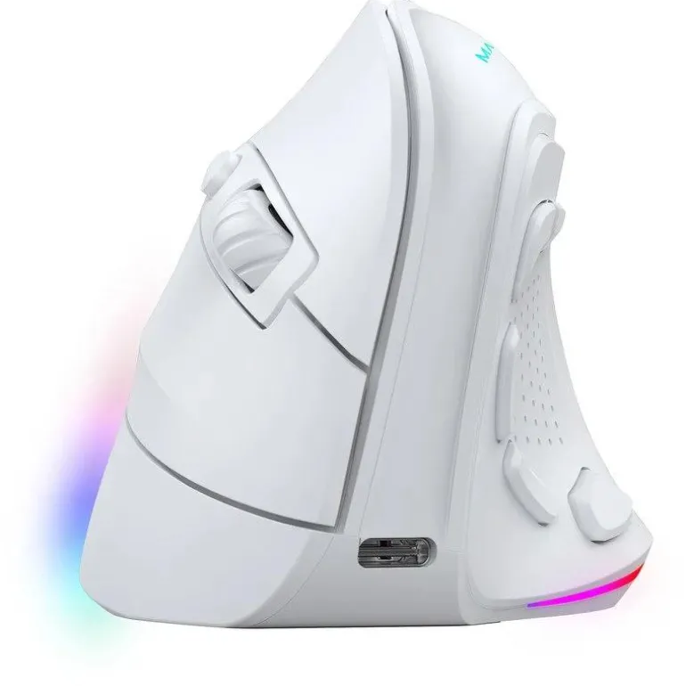 Ratón Mars MM-SK Vertical Ergonómico RGB Chroma 8400DPI Blanco