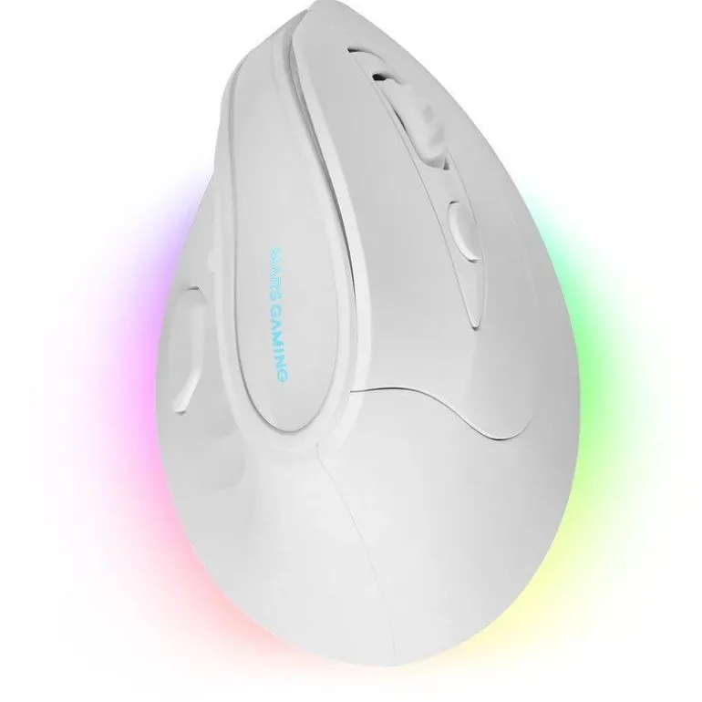 Ratón Mars MM-SK Vertical Ergonómico RGB Chroma 8400DPI Blanco