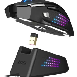 Ratón MSI Versa 26000 DPI RGB + Dock Pro Base de Carga