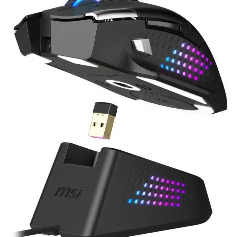 Ratón MSI Versa 26000 DPI RGB + Dock Pro Base de Carga