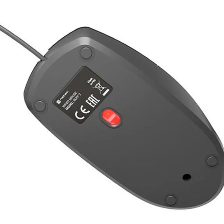 Ratón Natec Ruff 2 NMY-1987 1000 Dpi USB Óptico Negro