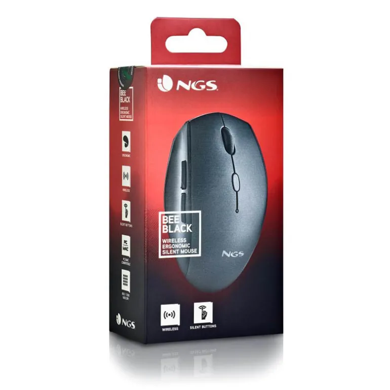 Ratón NGS Bee 1600 Dpi Wireless Negro