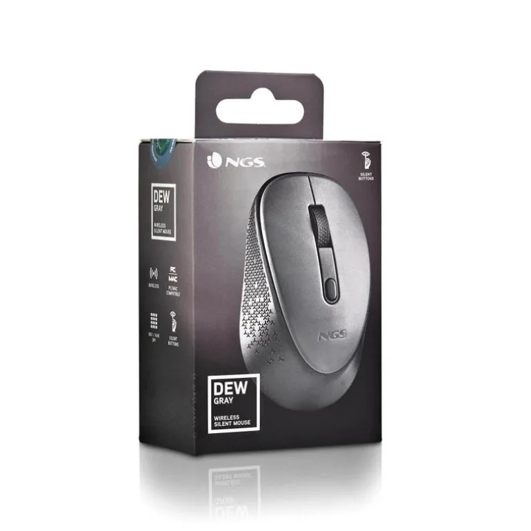 Ratón NGS Dew 1600 Dpi Wireless Gris