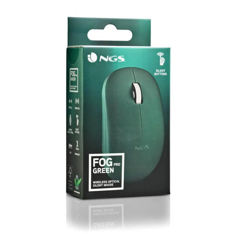 Ratón NGS Fog Pro 1000 Dpi Wireless Verde