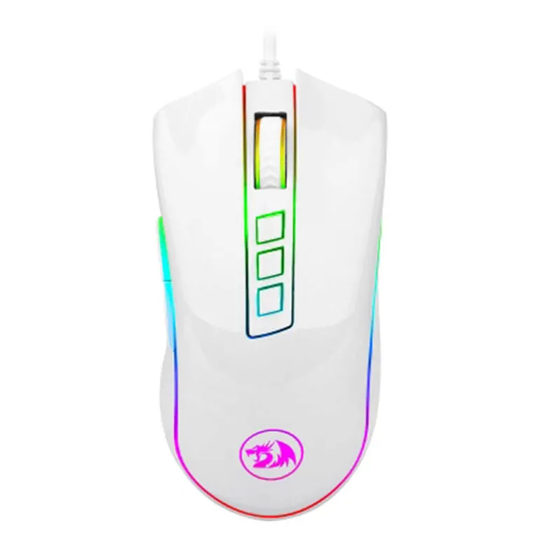 Ratón Redragon Cobra Gaming 10000 Dpi RGB Blanco