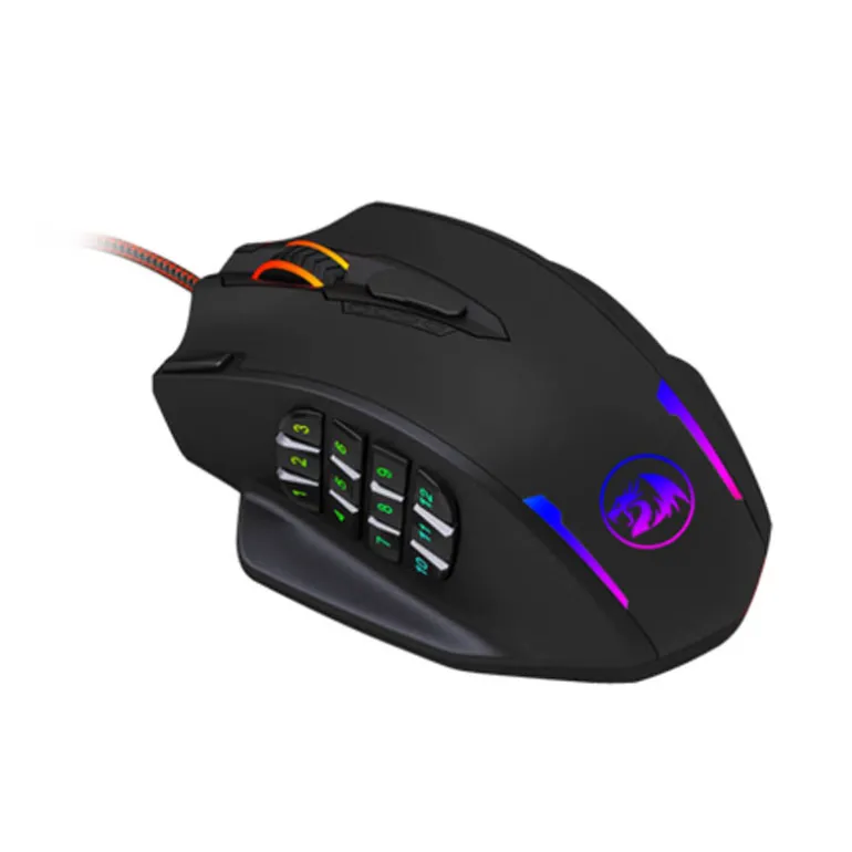 Ratón Redragon Impact Gaming 12400 Dpi RGB Negro