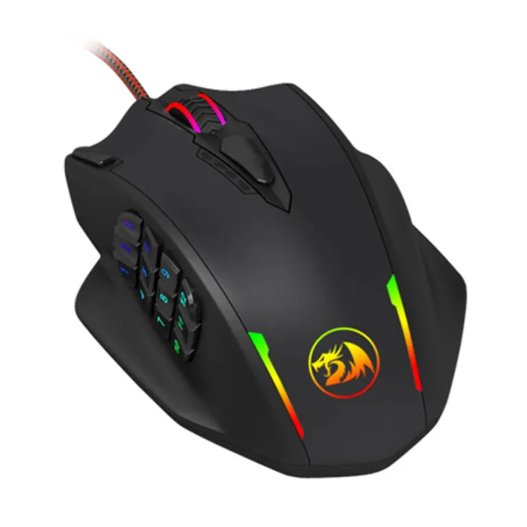 Ratón Redragon Impact Gaming 12400 Dpi RGB Negro
