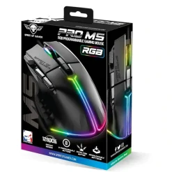 Ratón Spirit of Gamer Pro M5 Gaming 12800 Dpi RGB Negro