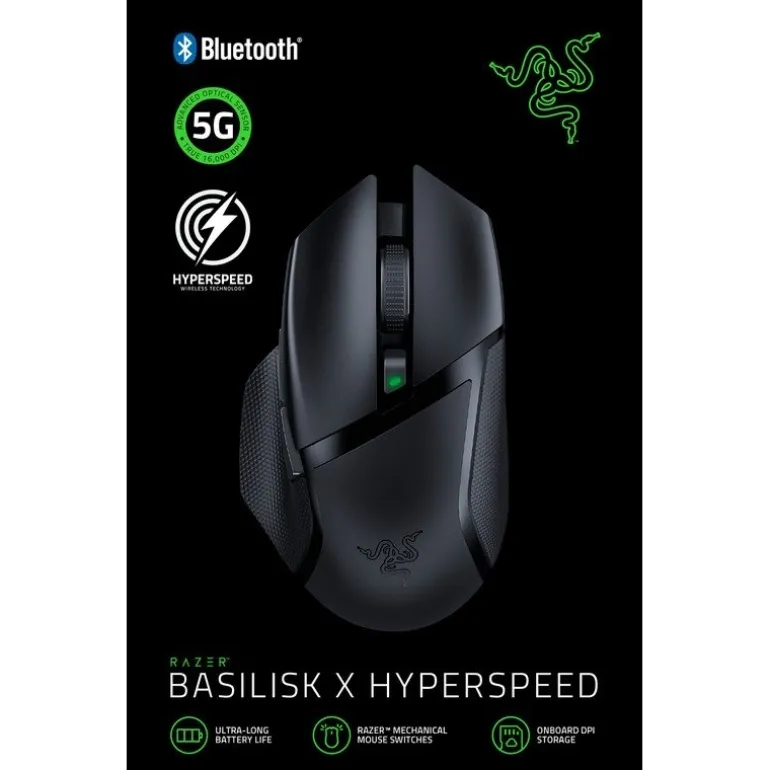 Razer Basilisk X HyperSpeed Gaming 16000 Dpi Negro - Ratón