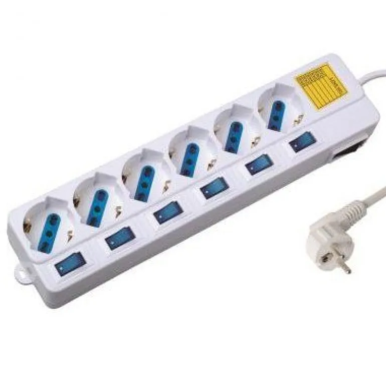 Regleta Eminent-Ewent EW3932 6 Tomas Blanco