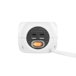 Regleta Nanocable Base Enchufe 2 USB-C + 2 USB-A Blanco