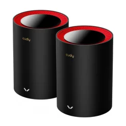 Repetidor Cudy M3000 Mesh 2.5G Wi-Fi 6 Doble Pack Negro