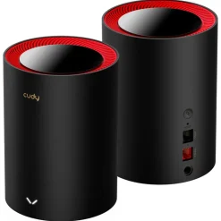 Repetidor Cudy M3000 Mesh 2.5G Wi-Fi 6 Doble Pack Negro