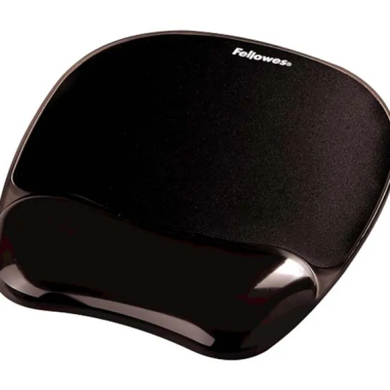 Reposamuñecas Fellowes Gel Crystal Negro