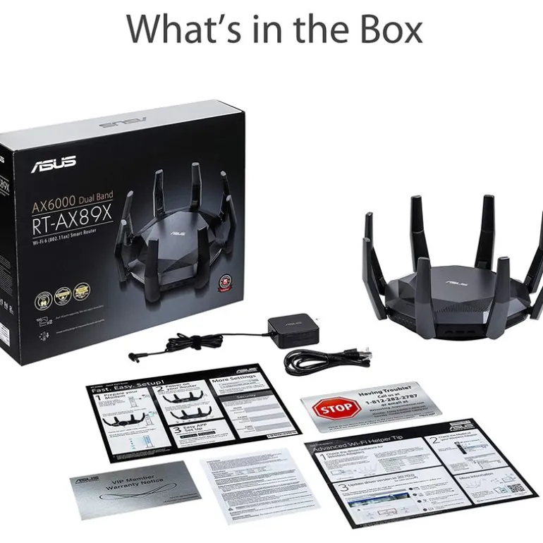 Router Asus RT-AX89X AX6000 Dual Band WiFi 6 AiMesh Whole Home Mesh WiFi