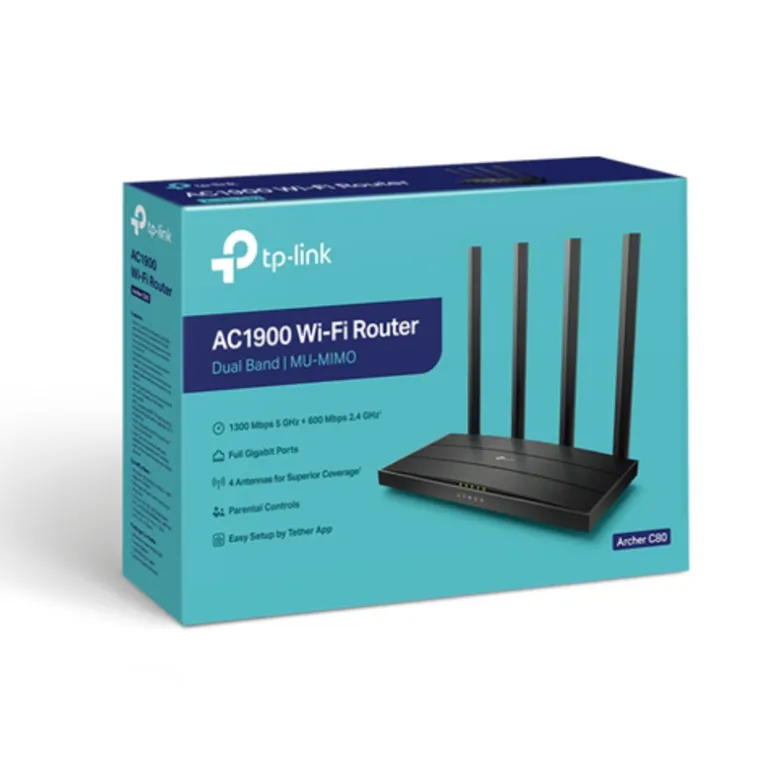 Router TP-Link Archer C80 Doble Banda AC1900 MU-MIMO