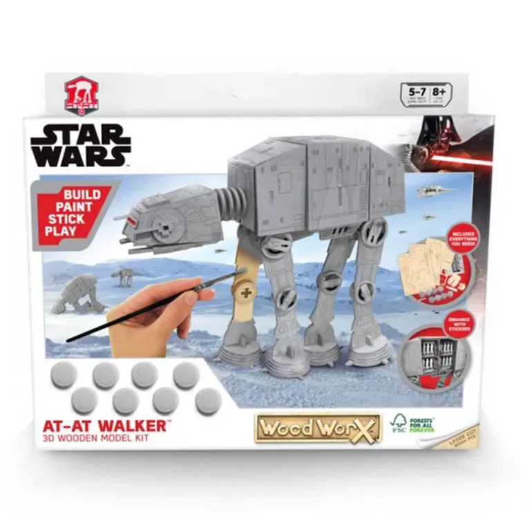 Réplica Woodwork Madera Para Pintar Star Wars AT-AT Walker del Imperio