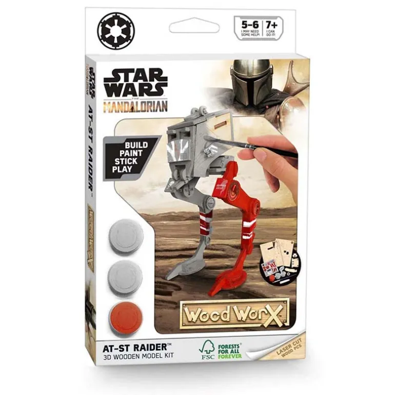 Réplica Woodwork Madera Para Pintar Star Wars AT-ST Walker Imperial