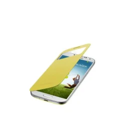 Samsung Galaxy S4 Naranja Con Ventana Frontal Amarillo - Funda Móvil