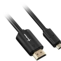 Sharkoon Cable HDMI a HDMI Micro 2.0 4K 1m Negro - Cable HDMI