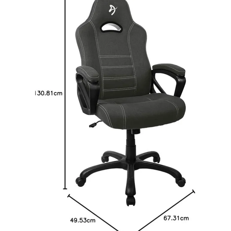 Silla Gaming Arozzi Enzo Woven Fabric Negro Gris