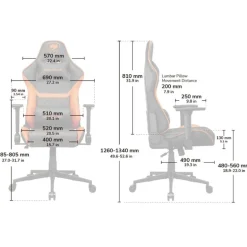 Silla Gaming Cougar Armor One V2 F Negro/Naranja