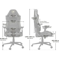 Silla Gaming Cougar Explore Royal Negro/Dorado