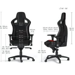 Silla Gaming Noblechairs Epic PU Cuero Negro Rojo