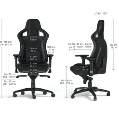 Silla Gaming Noblechairs Epic Real Cuero Negro