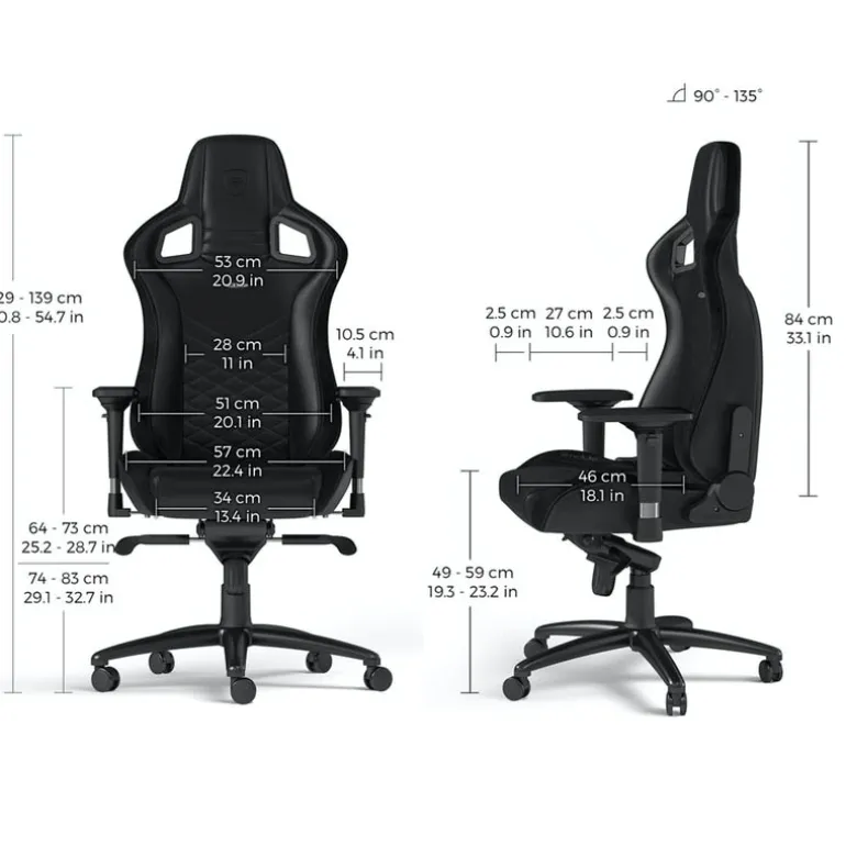 Silla Gaming Noblechairs Epic PU Cuero Negro